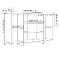 vidaXL Sideboard Betongrau 120x30x75 cm Holzwerkstoff