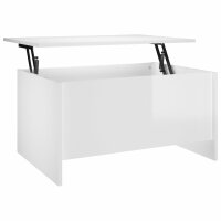 vidaXL Couchtisch Hochglanz-Weiß 80x55,5x41,5 cm...