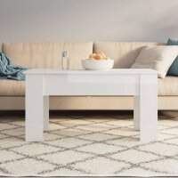 vidaXL Couchtisch Hochglanz-Wei&szlig; 101x49x52 cm Holzwerkstoff