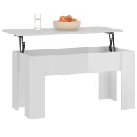 vidaXL Couchtisch Hochglanz-Wei&szlig; 101x49x52 cm Holzwerkstoff