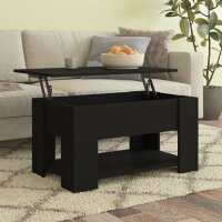 vidaXL Couchtisch Schwarz 79x49x41 cm Holzwerkstoff