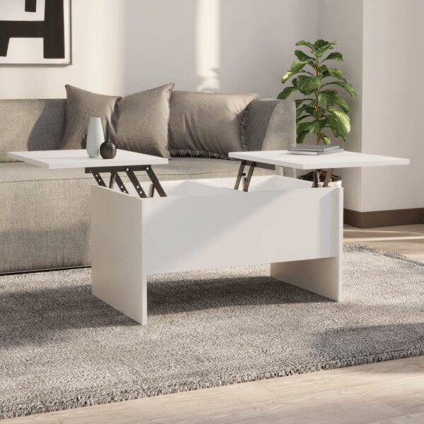 vidaXL Couchtisch Weiß 80x50x42,5 cm Holzwerkstoff