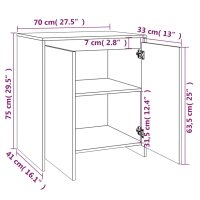 vidaXL Sideboard Wei&szlig; 70x41x75 cm Holzwerkstoff