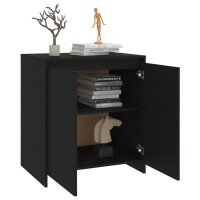 vidaXL Sideboard Schwarz 70x41x75 cm Holzwerkstoff