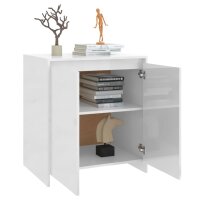 vidaXL Sideboard Hochglanz-Wei&szlig; 70x41x75 cm Holzwerkstoff