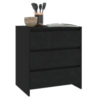 vidaXL Sideboard Schwarz 70x41x75 cm Holzwerkstoff