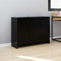 vidaXL Sideboard Schwarz 102x33x75 cm Holzwerkstoff