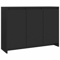 vidaXL Sideboard Schwarz 102x33x75 cm Holzwerkstoff