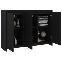 vidaXL Sideboard Schwarz 102x33x75 cm Holzwerkstoff