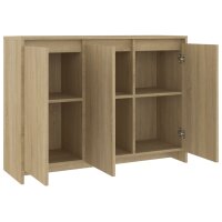 vidaXL Sideboard Sonoma-Eiche 102x33x75 cm Holzwerkstoff