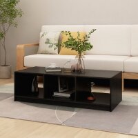 vidaXL Couchtisch Schwarz 110x50x34 cm Massivholz Kiefer