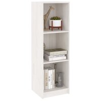 vidaXL B&uuml;cherregal/Raumteiler Wei&szlig; 36x33x110 cm Massivholz Kiefer