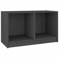 vidaXL TV-Schrank Grau 70x33x42 cm Massivholz Kiefer