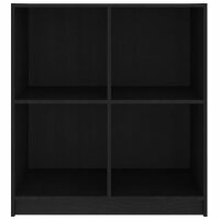 vidaXL Sideboard Schwarz 70x33x76 cm Massivholz Kiefer