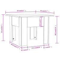 vidaXL Couchtisch Wei&szlig; 55x55x42 cm Holzwerkstoff