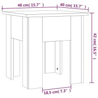 vidaXL Couchtisch Wei&szlig; 40x40x42 cm Holzwerkstoff