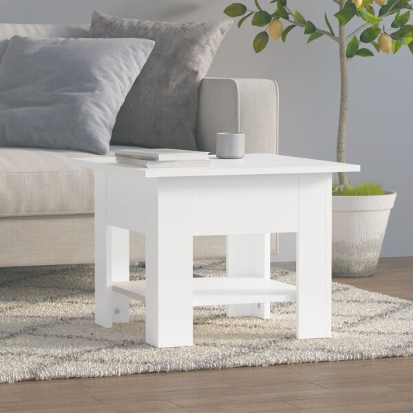 vidaXL Couchtisch Wei&szlig; 55x55x42 cm Holzwerkstoff