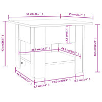 vidaXL Couchtisch Wei&szlig; 55x55x42 cm Holzwerkstoff