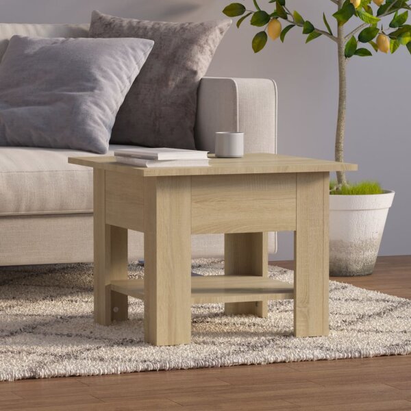 vidaXL Couchtisch Sonoma-Eiche 55x55x42 cm Holzwerkstoff