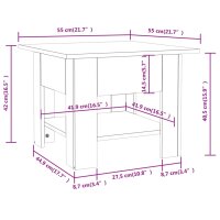 vidaXL Couchtisch Sonoma-Eiche 55x55x42 cm Holzwerkstoff