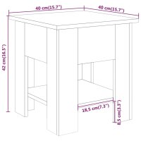 vidaXL Couchtisch Wei&szlig; 40x40x42 cm Holzwerkstoff