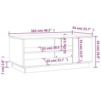 vidaXL Couchtisch Betongrau 102x55x43 cm Holzwerkstoff