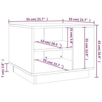 vidaXL Couchtisch Wei&szlig; 55x55x43 cm Holzwerkstoff