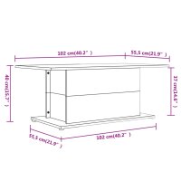 vidaXL Couchtisch Sonoma-Eiche 102x55,5x40 cm Holzwerkstoff