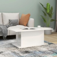 vidaXL Couchtisch Hochglanz-Weiß 102x55,5x40 cm...