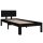 vidaXL Massivholzbett Schwarz 75x190 cm 2FT6 Small Single