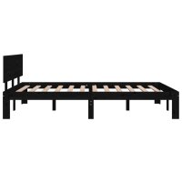 vidaXL Massivholzbett Schwarz 120x190 cm 4FT Small Double