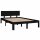 vidaXL Massivholzbett Schwarz 120x190 cm 4FT Small Double