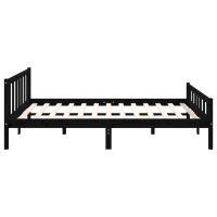 vidaXL Massivholzbett Schwarz 150x200 cm 5FT King Size