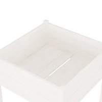 vidaXL Pflanzkübel Weiß 70x70x70 cm Massivholz Kiefer