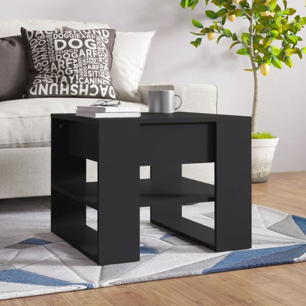 vidaXL Couchtisch Schwarz 55,5x55x45 cm Holzwerkstoff