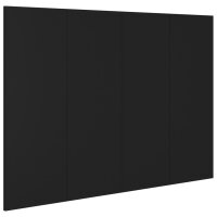 vidaXL Kopfteil Schwarz 120x1,5x80 cm Holzwerkstoff