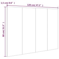 vidaXL Kopfteil Sonoma-Eiche 120x1,5x80 cm Holzwerkstoff