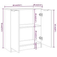 vidaXL Sideboard Betongrau 60x30x70 cm Holzwerkstoff