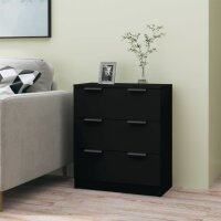 vidaXL Sideboard Schwarz 60x30x70 cm Holzwerkstoff