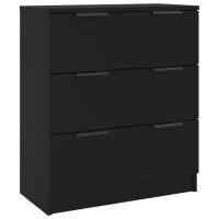 vidaXL Sideboard Schwarz 60x30x70 cm Holzwerkstoff