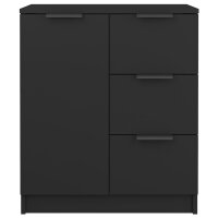 vidaXL Sideboard Schwarz 60x30x70 cm Holzwerkstoff