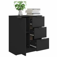 vidaXL Sideboard Schwarz 60x30x70 cm Holzwerkstoff