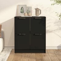 vidaXL Sideboard Schwarz 60x30x70 cm Holzwerkstoff