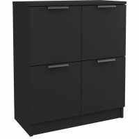 vidaXL Sideboard Schwarz 60x30x70 cm Holzwerkstoff