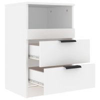 vidaXL Nachttisch Weiß Holzwerkstoff