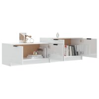 vidaXL TV-Schrank Hochglanz-Wei&szlig; 158,5x36x45 cm Holzwerkstoff