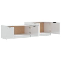 vidaXL TV-Schrank Hochglanz-Wei&szlig; 158,5x36x45 cm Holzwerkstoff