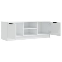 vidaXL TV-Schrank Hochglanz-Wei&szlig; 102x35x36,5 cm Holzwerkstoff