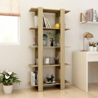 vidaXL B&uuml;cherregal/Raumteiler Sonoma-Eiche 80x30x160 cm Holzwerkstoff