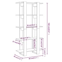 vidaXL B&uuml;cherregal/Raumteiler Sonoma-Eiche 80x30x160 cm Holzwerkstoff